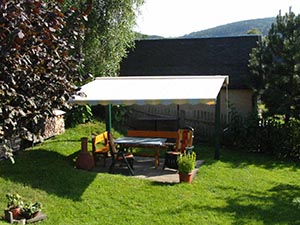 Garten der Ferienwohnung